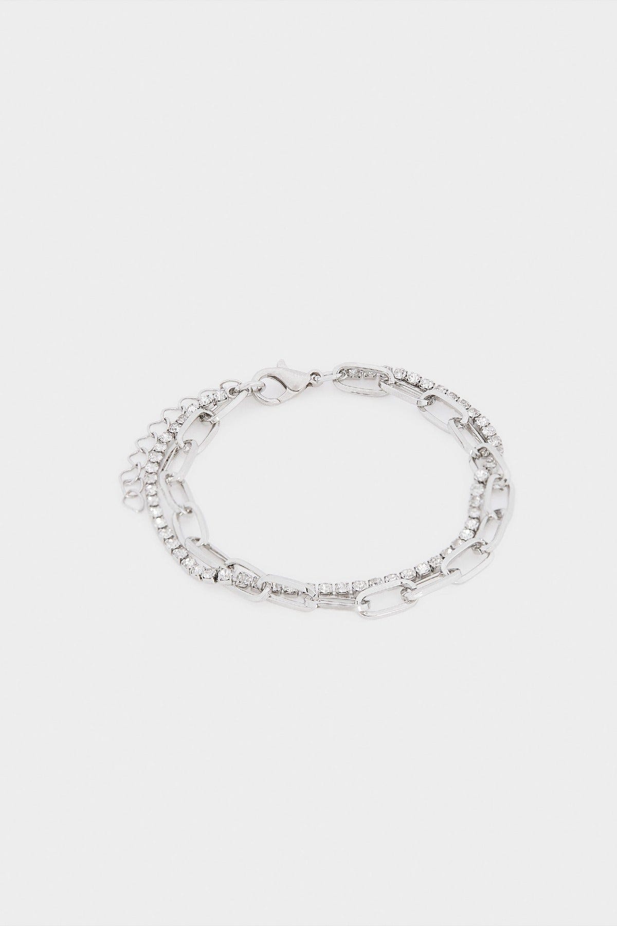 بارفوا اسوارة سادة طبقات نسائي فضة