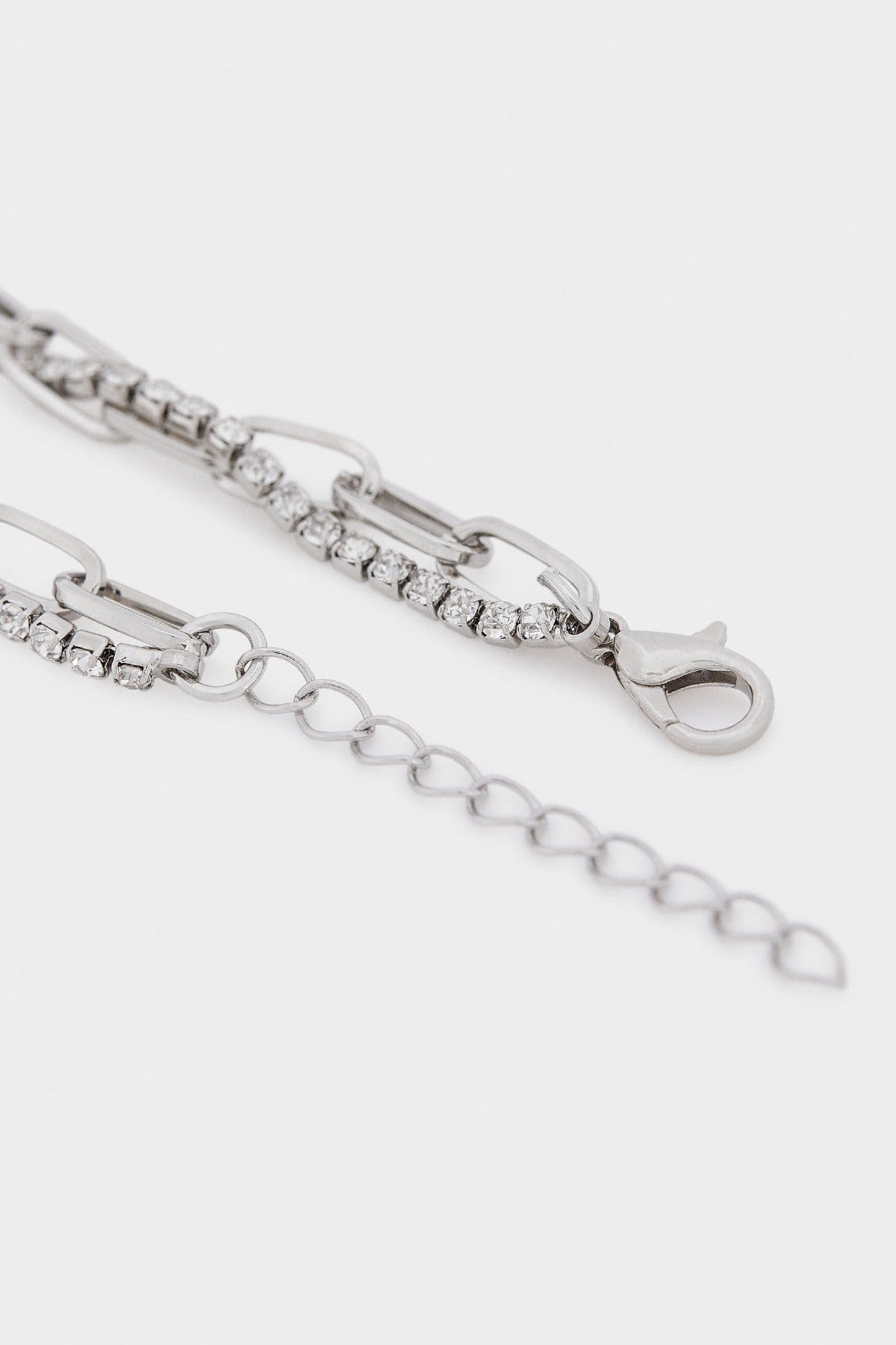 بارفوا اسوارة سادة طبقات نسائي فضة