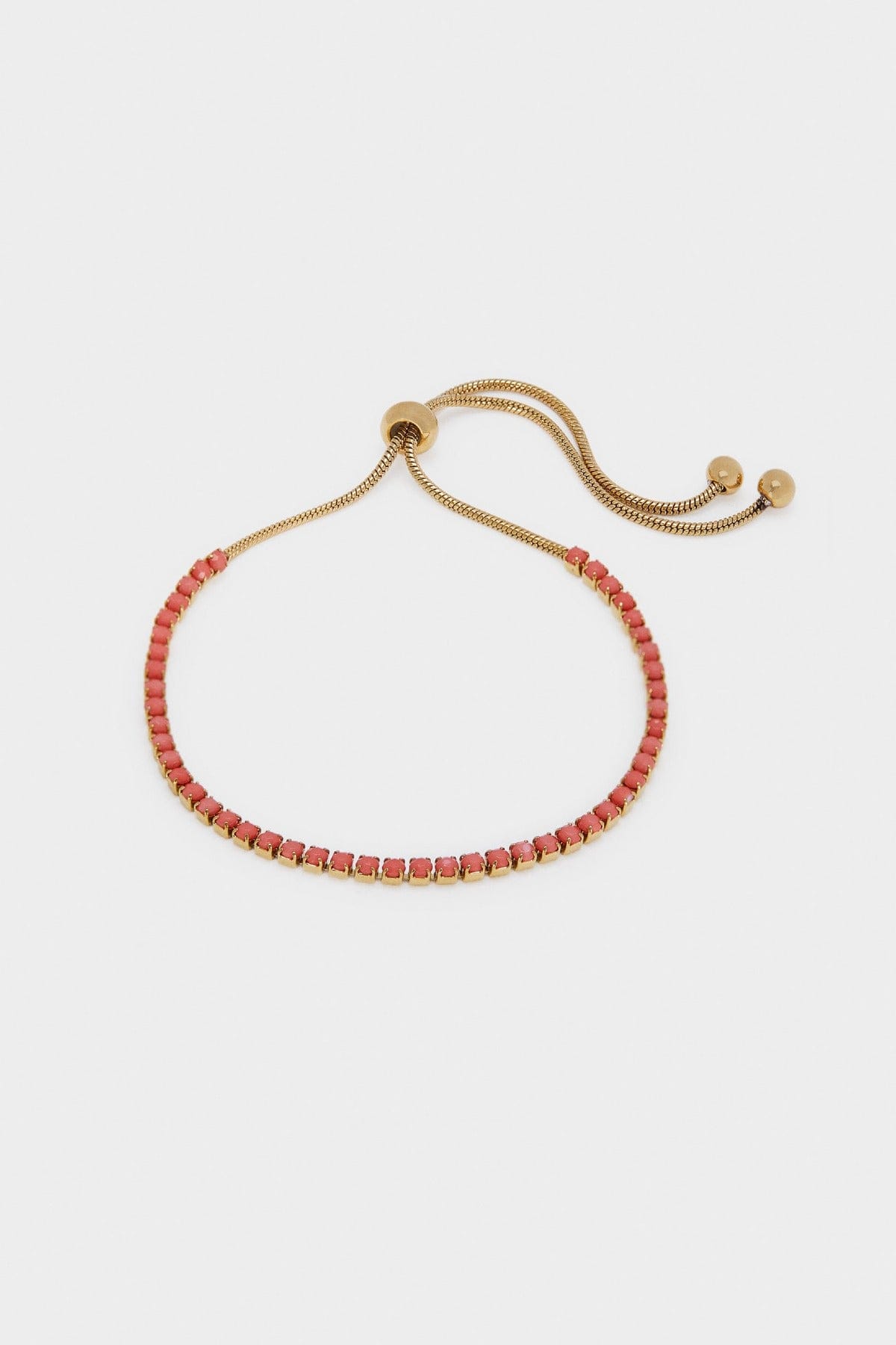 بارفوا اسوارة على شكل فصوص ذهبية نسائي مرجاني