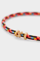 بارفوا اسوارة قماش منقوشة مزينة بمعدن ستانلس ستيل نسائي متعدد الألوان