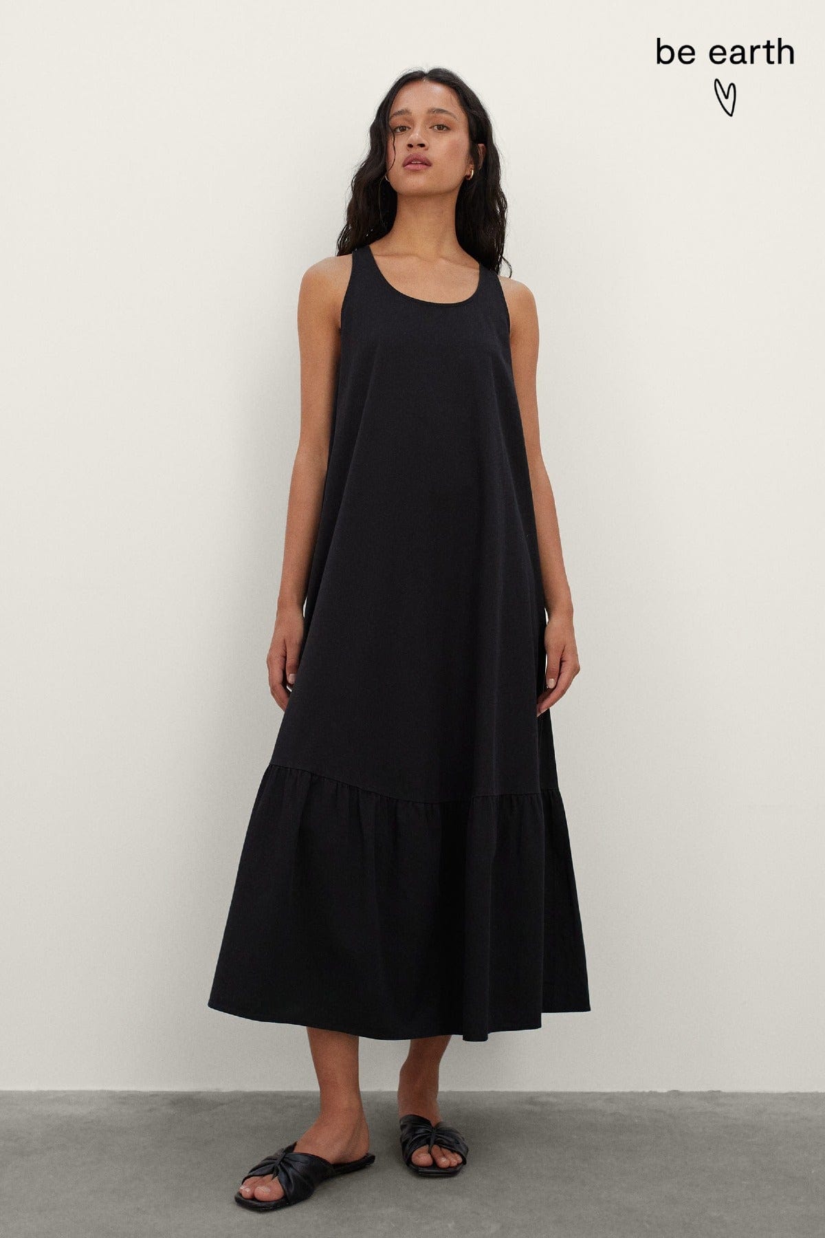 بارفوا فستان نسائي طويل كت سادة