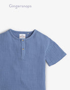 جينجرسنابس قميص أولادي عباية بكشكة أزرق