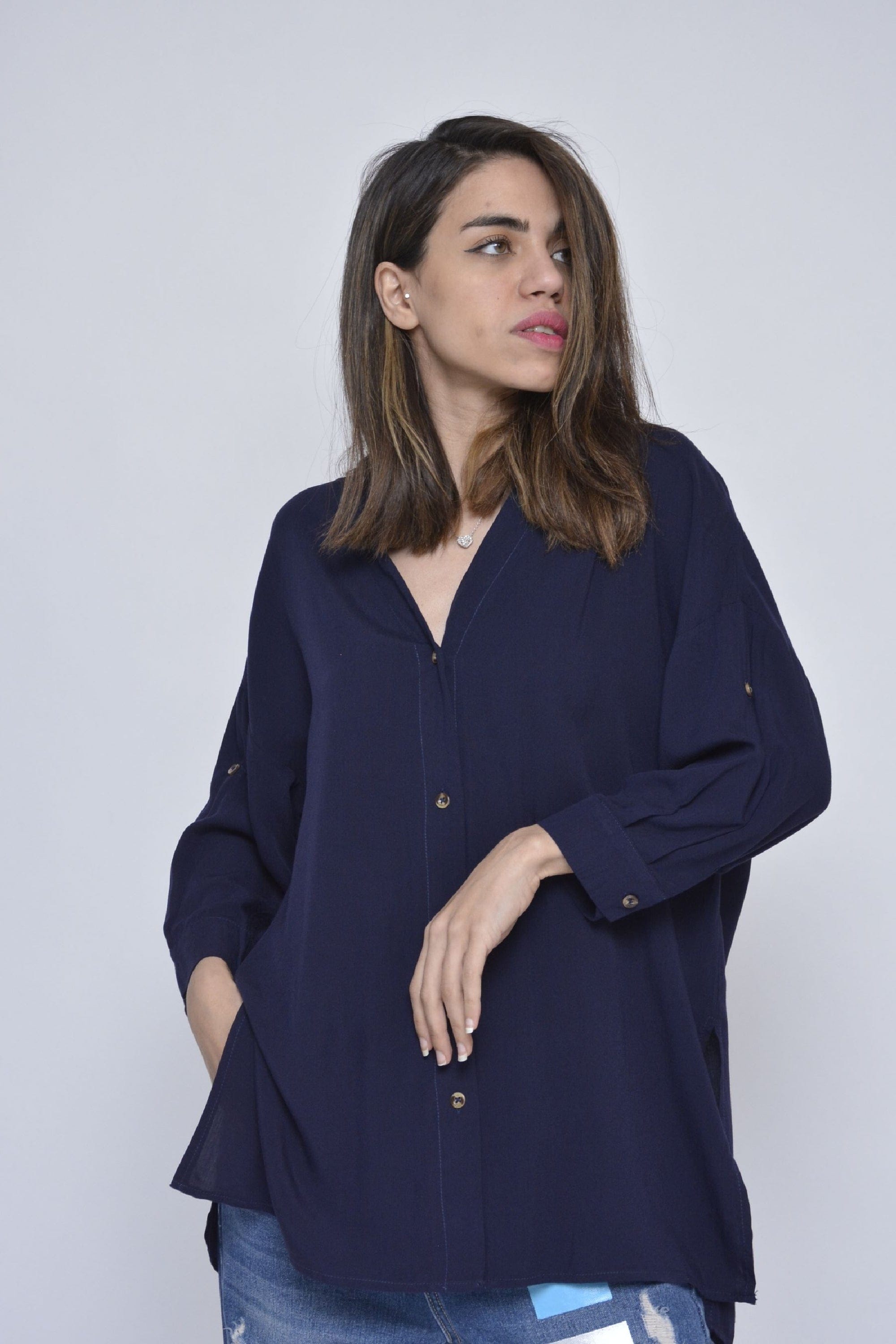 كيتشن كارديجان نسائي سادة بزراير واسع