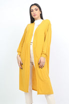 كيتشن كارديجان سادة واسع طويل بأكمام طويلة