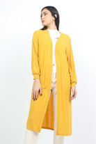 كيتشن كارديجان سادة واسع طويل بأكمام طويلة