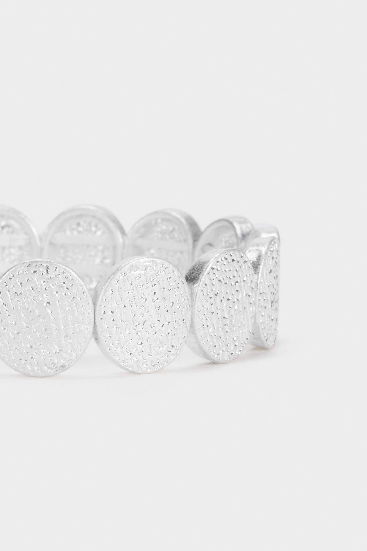 بارفوا اسوارة مطاطية سادة نسائي فضة