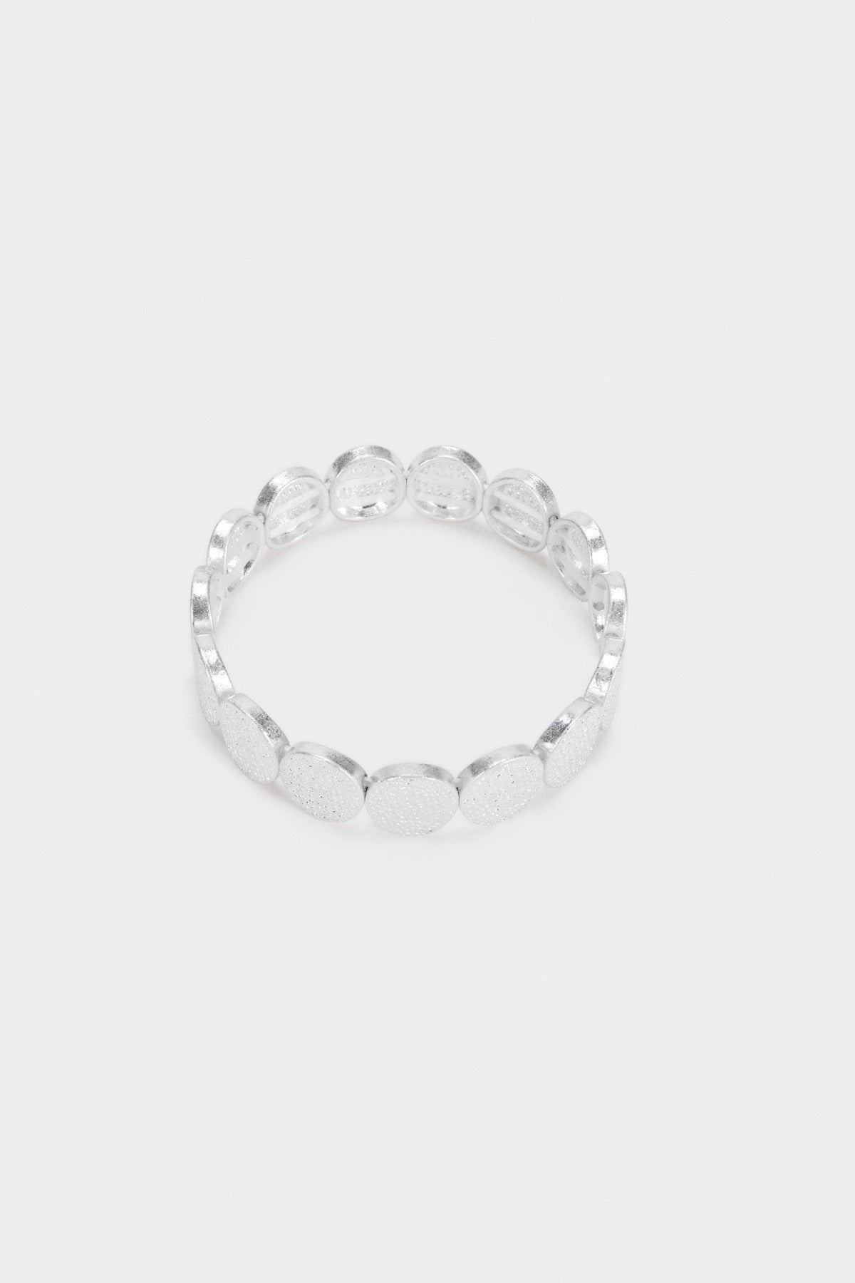 بارفوا اسوارة مطاطية سادة نسائي فضة