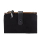 بارفوا محفظة بناتية جلد سادة أسود