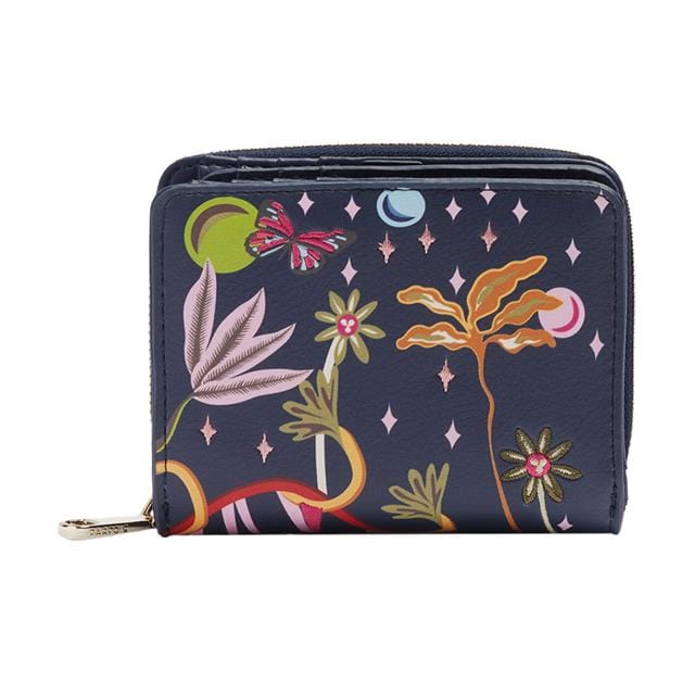 بارفوا محفظة كروت وبطاقات صغيرة مشجرة مع سحاب نسائي