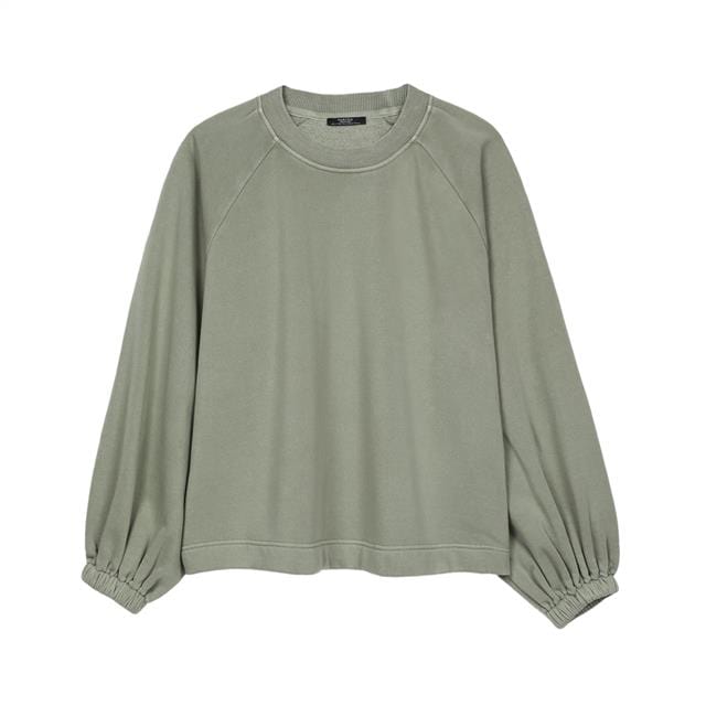 بارفوا سويت شيرت سادة نسائية بأكمام منفوخة