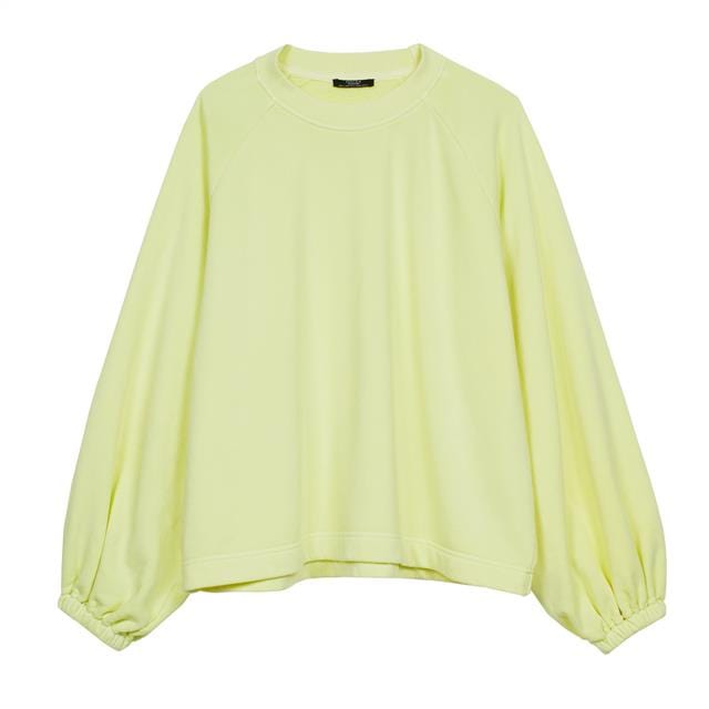 بارفوا سويت شيرت سادة نسائية بأكمام منفوخة