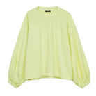 بارفوا سويت شيرت سادة نسائية بأكمام منفوخة