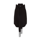 بارفوا بلوزة نسائية بدون أكمام بربطة عنق طويلة أسود