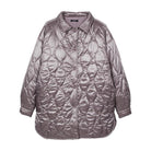 بارفوا جاكت نسائي بامب منفوخ بأزرار أمامية أرجواني