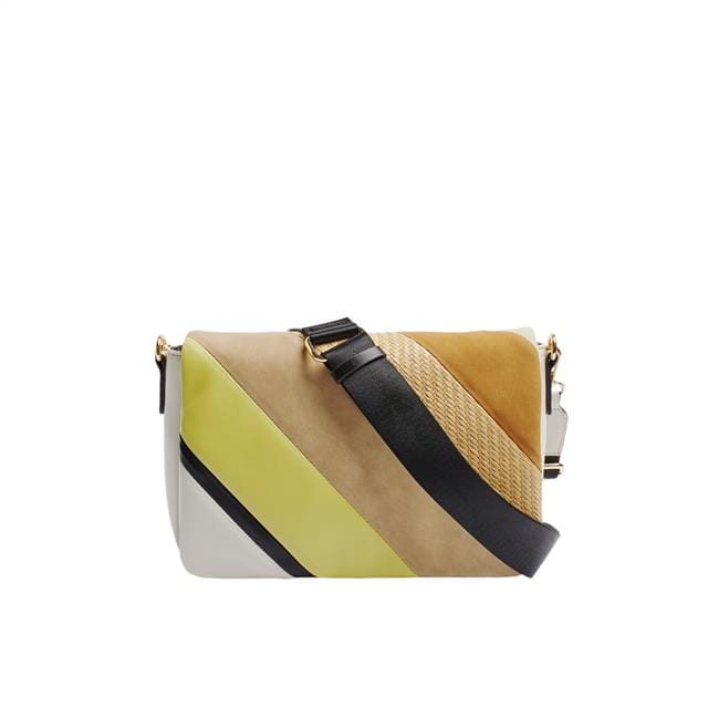 بارفوا شنطة كتف نسائية متعددة الألوان بيج فاتح