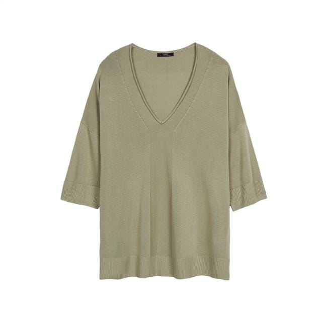 بارفوا بلوفر نسائي بفتحة رقبة سبعة نص كم