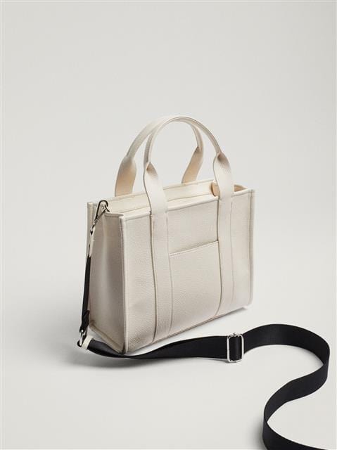 بارفوا شنطة كروس جلد نسائية مزينة بالخوص