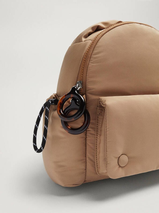 بارفوا حقيبة ظهر نايلون صغيرة بجيب خارجي