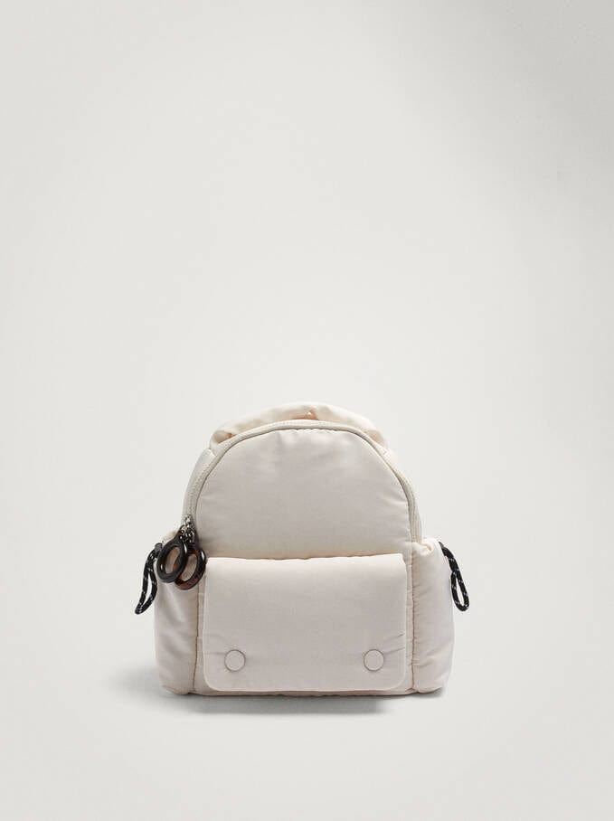 بارفوا حقيبة ظهر نايلون صغيرة بجيب خارجي