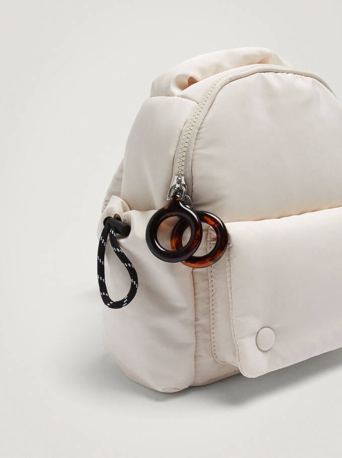 بارفوا حقيبة ظهر نايلون صغيرة بجيب خارجي