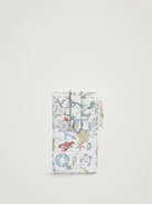 بارفوا حامل بطاقات جلد مطبوع أزرق