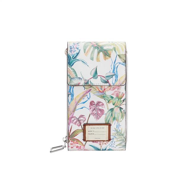 بارفوا حامل جوال جلدي مشجر وردي