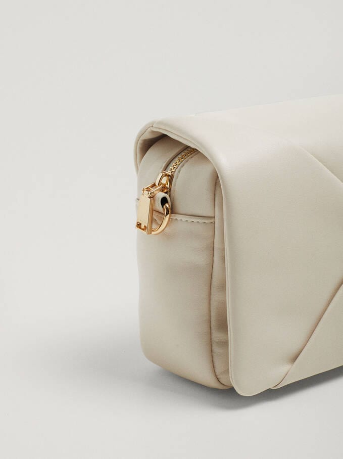 بارفوا شنطة كروس سادة مزينة بأشكال هندسية