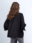 بارفوا معطف نسائي ثقيل مزود بجيوب أزرار أمامية