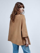 بارفوا معطف نسائي ثقيل مزود بجيوب أزرار أمامية