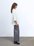 بارفوا معطف نسائي ثقيل مزود بجيوب أزرار أمامية