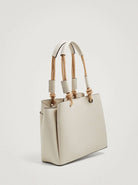 بارفوا شنطة كتف جلد نسائية سادة بحامل يد علي شكل رباط