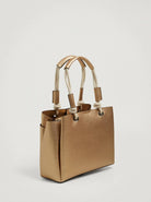 بارفوا شنطة كتف جلد نسائية سادة بحامل يد علي شكل رباط