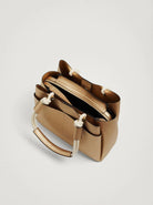 بارفوا شنطة كتف جلد نسائية سادة بحامل يد علي شكل رباط