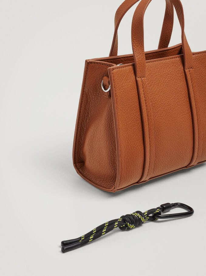 بارفوا شنطة توت باق جلد ملحقة بحزام قماش