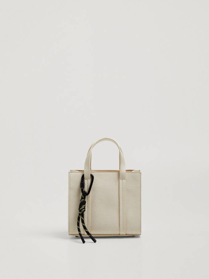 بارفوا شنطة توت باق جلد ملحقة بحزام قماش