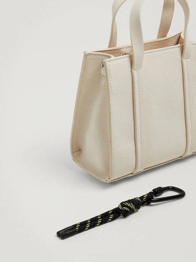 بارفوا شنطة توت باق جلد ملحقة بحزام قماش