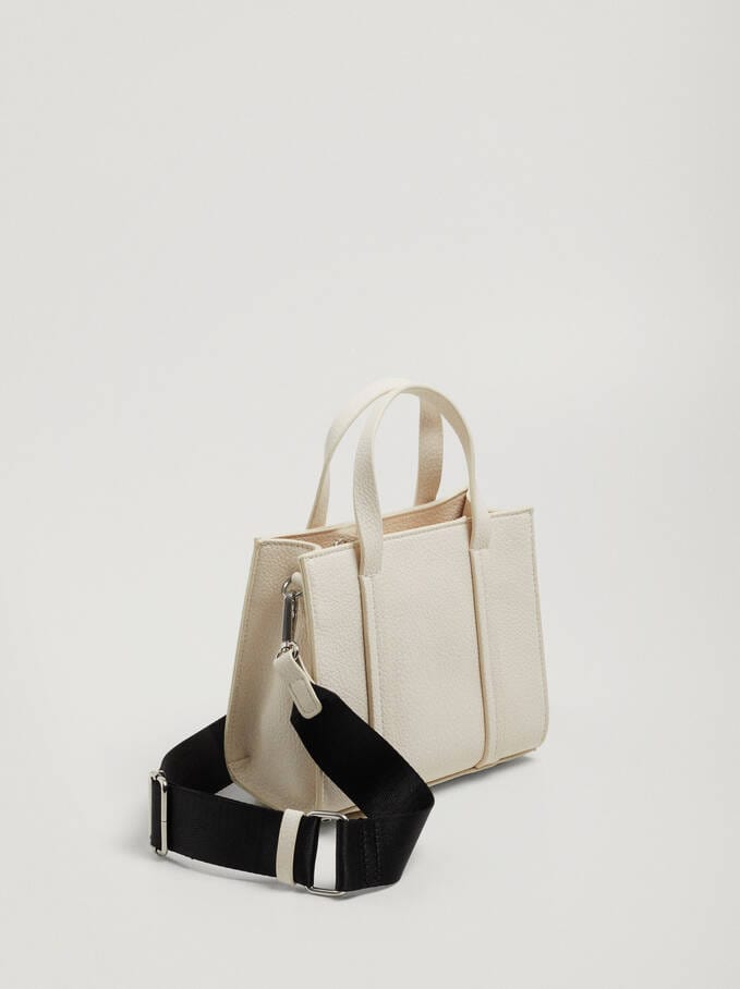 بارفوا شنطة توت باق جلد ملحقة بحزام قماش