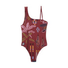 بارفوا مايوة قطعة واحدة نسائي مشجر أحمر