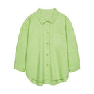 بارفوا قميص طويل بجيب امامي أخضر فاتح