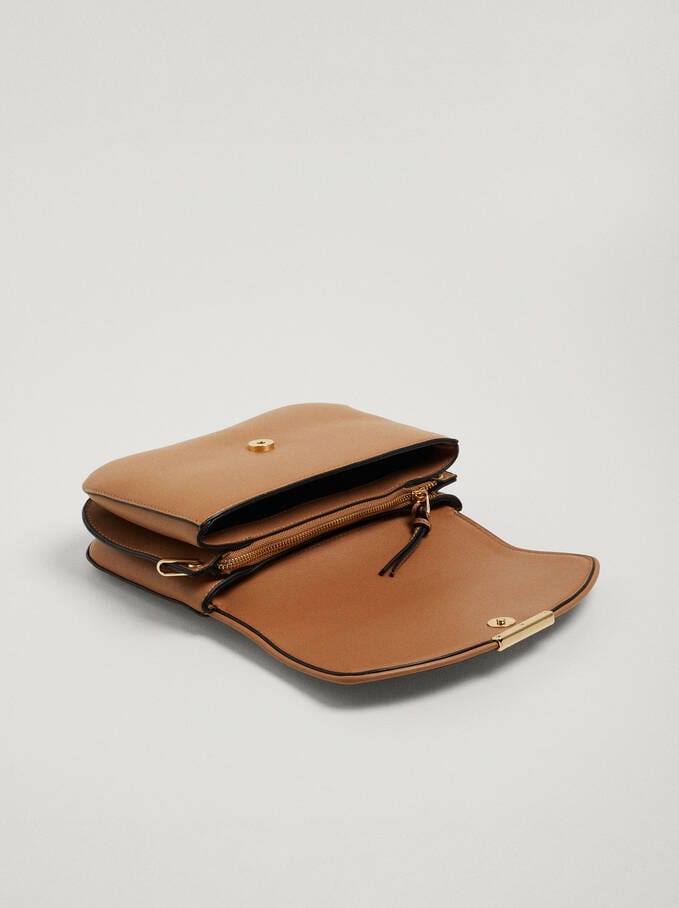 بارفوا حقيبة كروس شيك جلد ملحقة بحزام