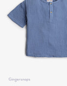 جينجرسنابس قميص أولادي عباية بكشكة أزرق