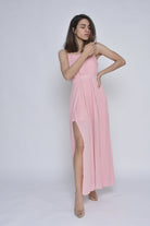 كيتشن جمبسوت سادة مفتوحة من الجانب مخصرة طويلة نسائي