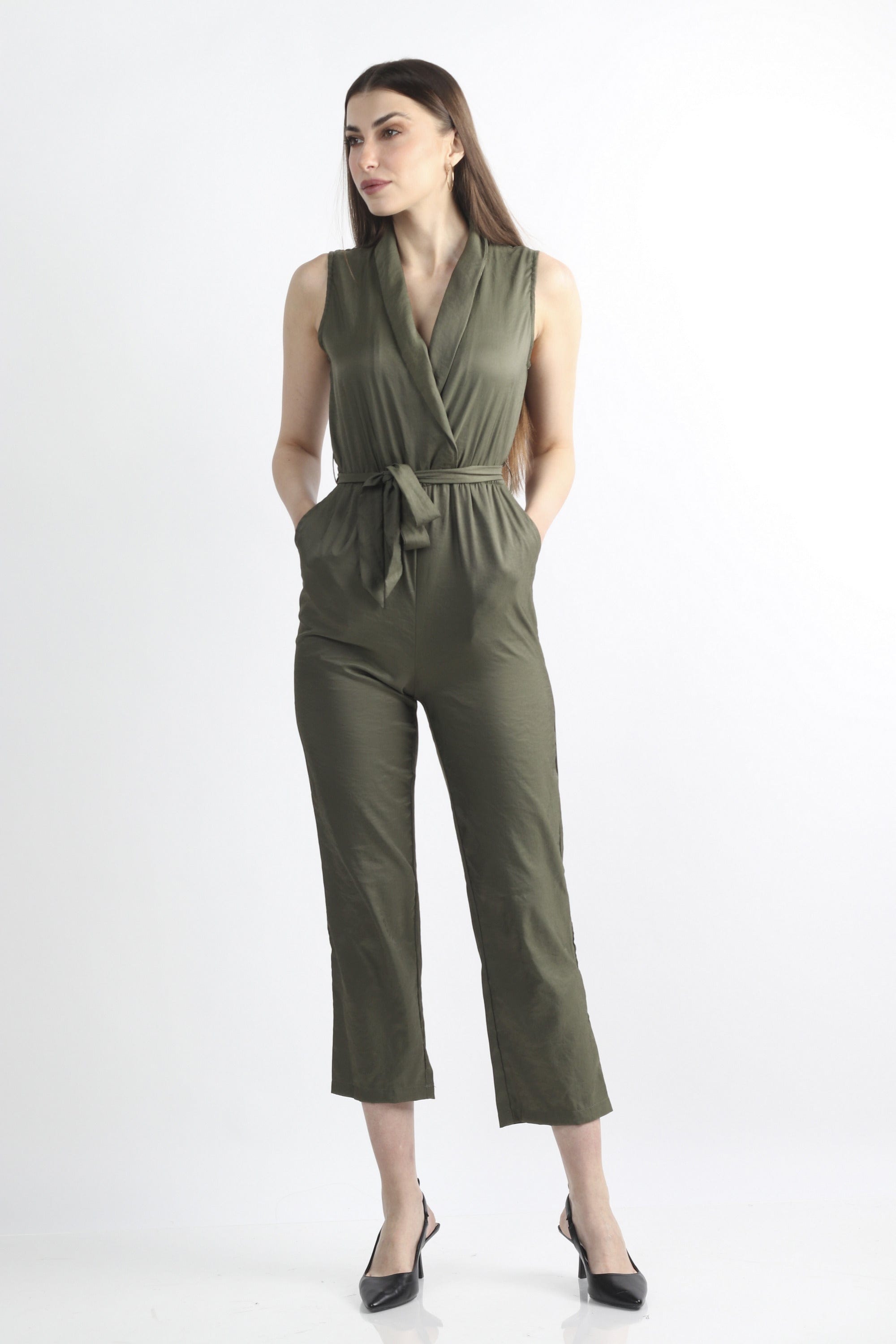 كيتشن جمبسوت سادة مخصر برباط كت نسائي