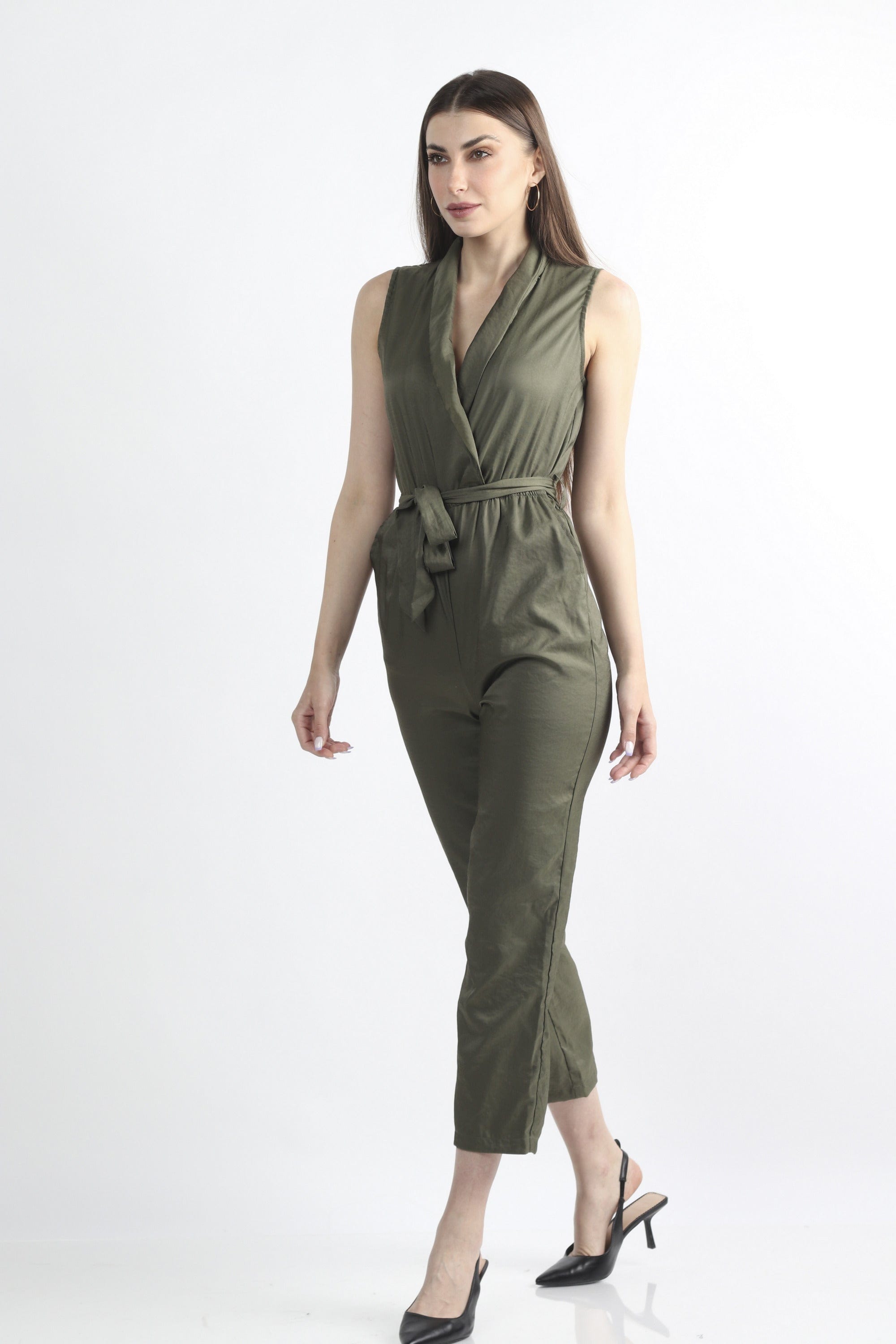 كيتشن جمبسوت سادة مخصر برباط كت نسائي