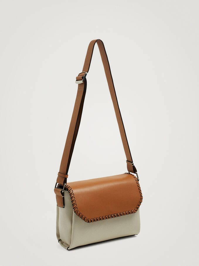 بارفوا حقيبة كروس جلد ملونة بكباس