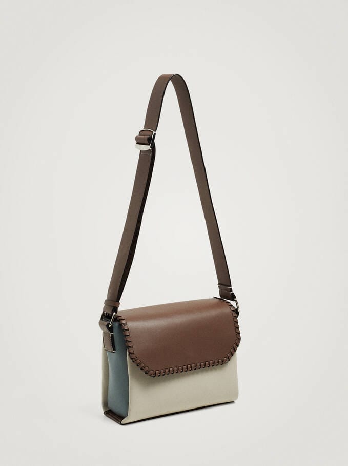 بارفوا حقيبة كروس جلد ملونة بكباس