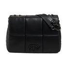 بارفوا حقيبة كتف جلد مربعة بسلسال