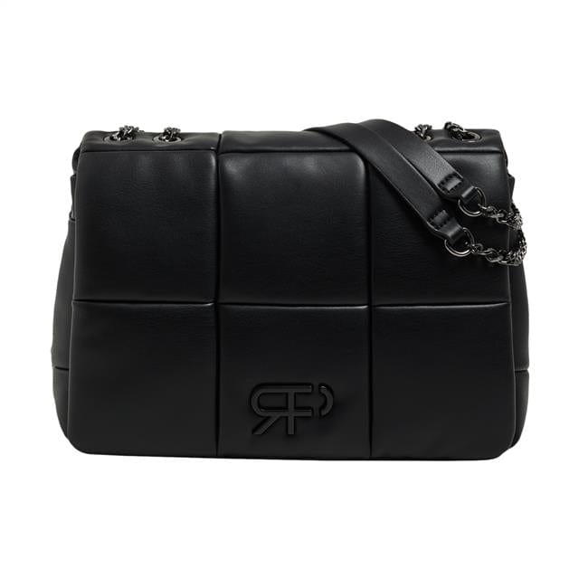 بارفوا حقيبة كتف جلد مربعة بسلسال