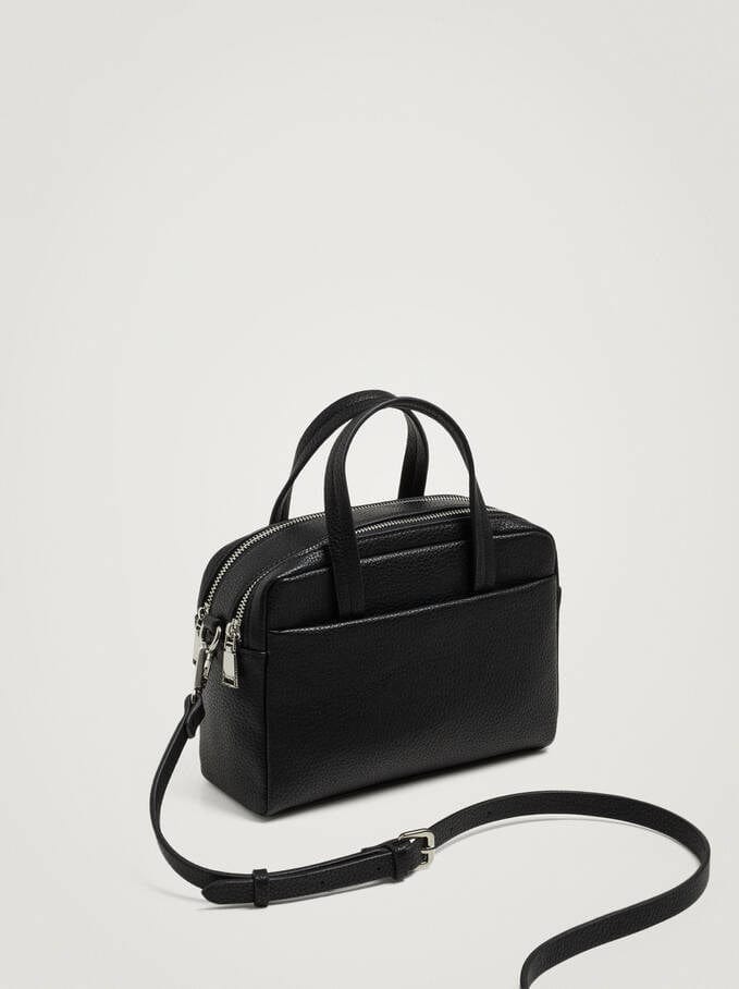 بارفوا حقيبة كروس جلد سادة بحامل يد