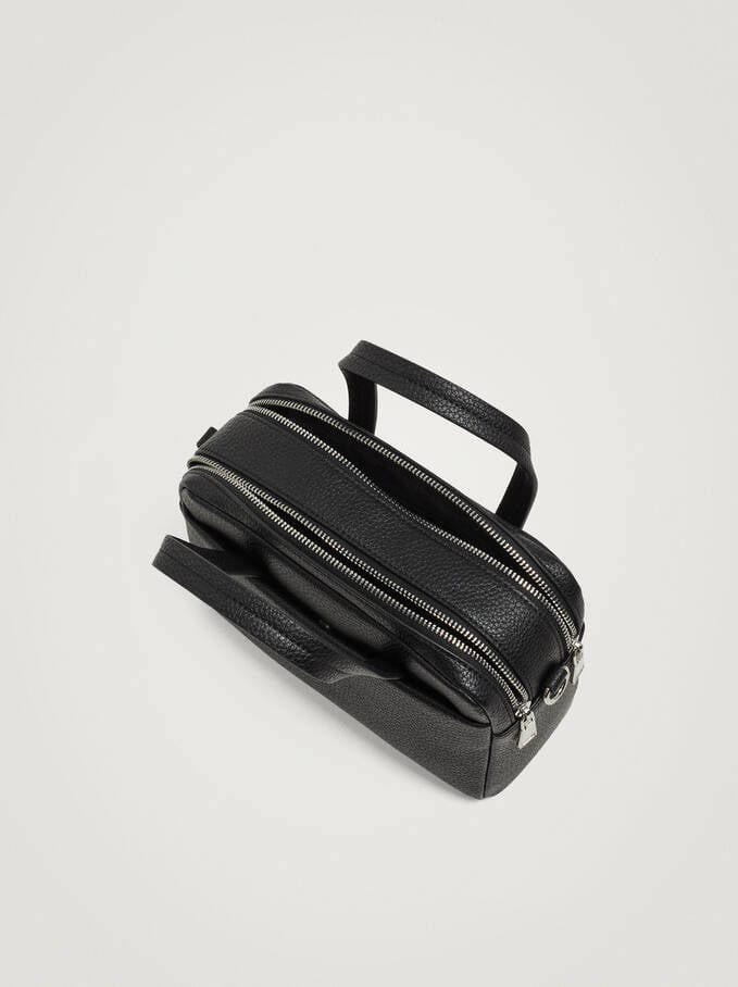 بارفوا حقيبة كروس جلد سادة بحامل يد